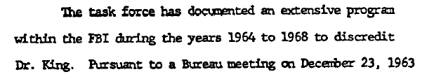 FBI campaign to discredit King